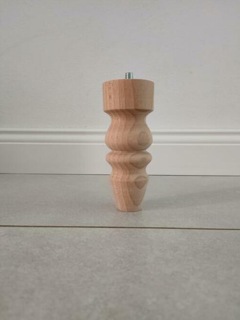 nogi bukowe 12 cm wzór C nóżki buk toczenie drewno komoda