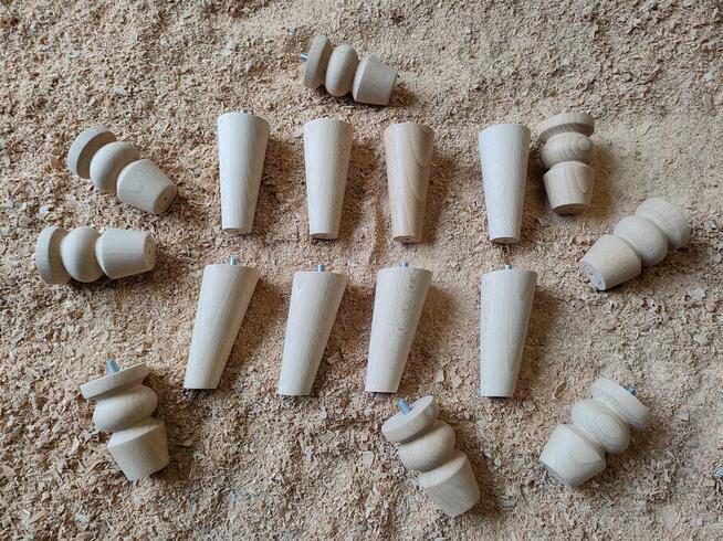 nogi nózki bukowe stożki proste walec wzór buk bukowe