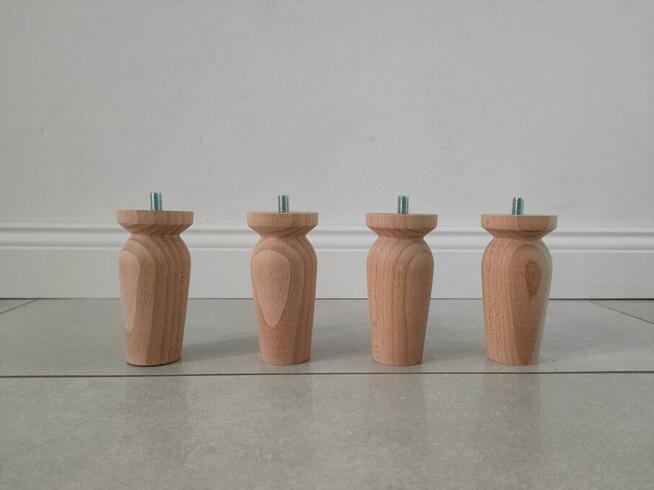 nogi bukowe 10 cm wzór N nóżki buk toczenie