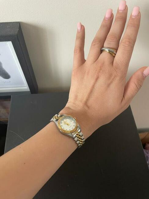 Zegarek damski srebrno złoty z bransoletą Chenxi nowy