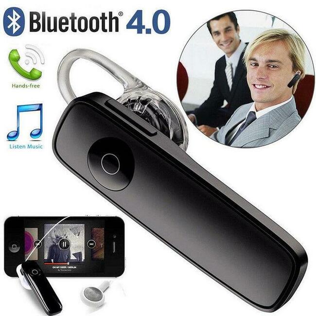 Nowa Słuchawka Douszna Pojedyncza Bluetooth 4.0, 5.1.Bezprze