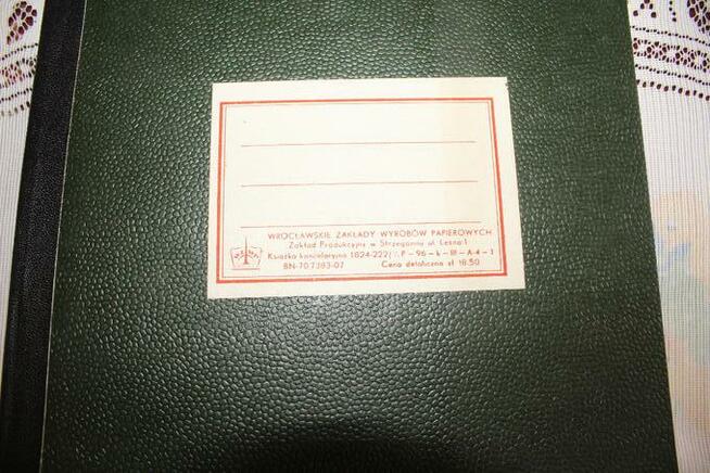 Książka kancelaryjna w kratkę PRL