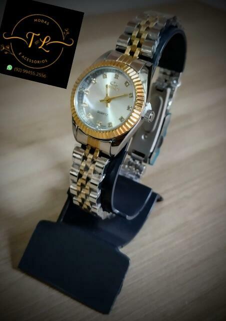 Zegarek damski srebrno złoty z bransoletą Chenxi nowy