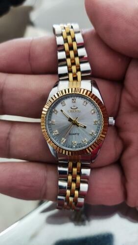 Zegarek damski srebrno złoty z bransoletą Chenxi nowy