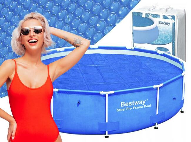 BESTWAY Pokrywa Solarna do Basenu 366 x 366 cm OKAZJA