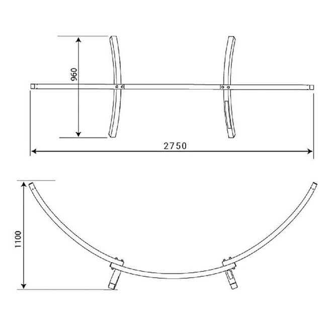 OKAZYJNY ZESTAW Hamak z Drążkiem + Metalowy Stelaż DO 255KG
