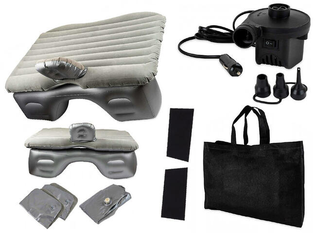 ZESTAW Dmuchany Materac Do Auta + Torba Do Transportu + Pomp