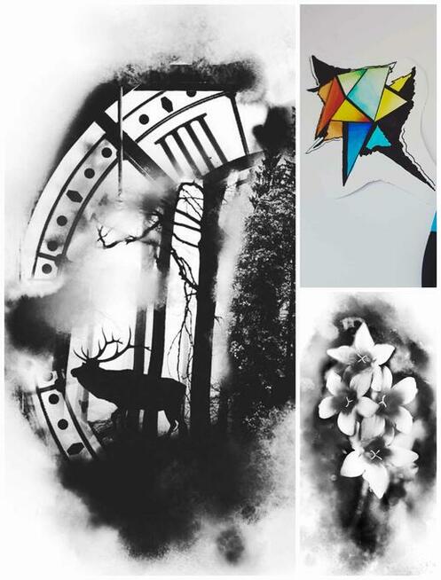 Indywidualny projekt tatuażu |cyfrowy projekt tatuaż rysunek