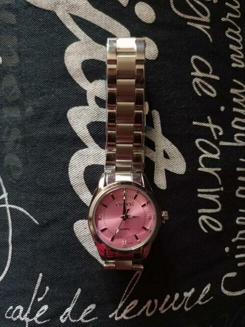 Zegarek damski różowy Chenxi bransoleta stalowa