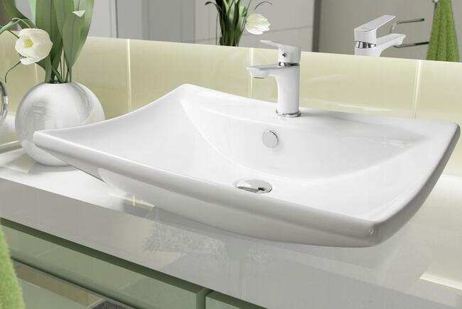 Bateria umywalkowa POLSKA VALVEX biała + KOREK