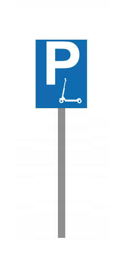 TABLICZKA STELAŻ ZNAK PARKING DLA HULAJNÓG 30x40 100cm