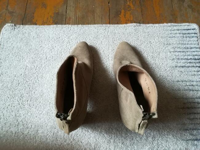 Botki damskie brązowe 39