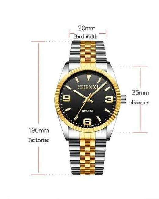 Zegarek damski srebrno złoty męski z bransoletą