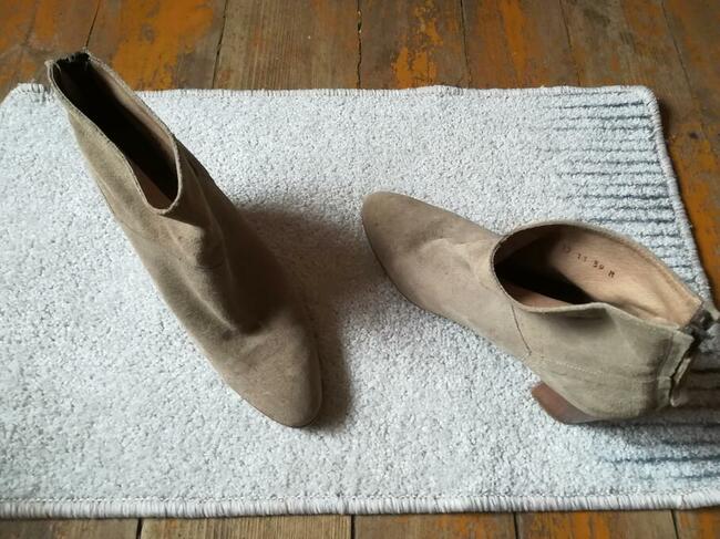 Botki damskie brązowe 39