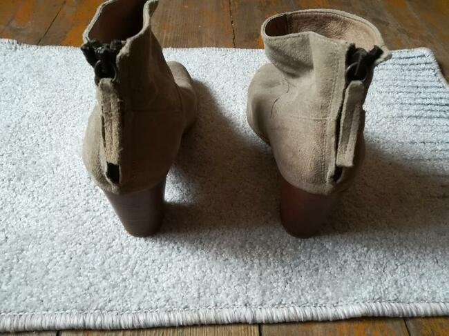 Botki damskie brązowe 39