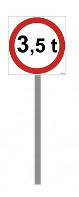 ZNAK 3,5 t STELAŻ METALOWY 40x40 100cm