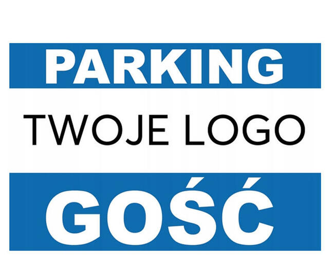 TABLICZKA ZNAK PARKING TWOJA TREŚĆ PCV 5mm 60x40cm