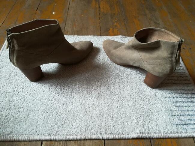 Botki damskie brązowe 39