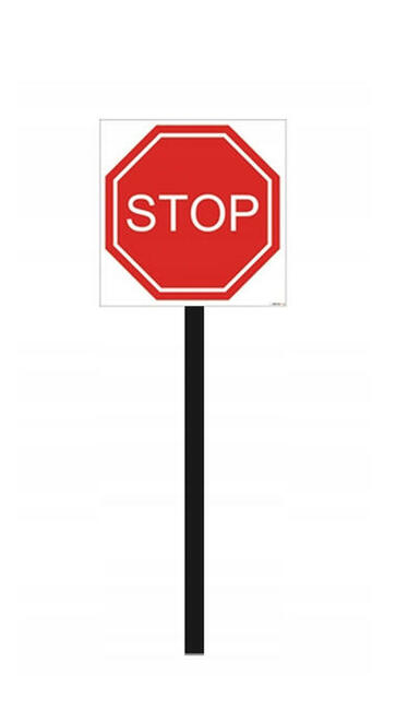 ZNAK STOP STELAŻ ALUMINIOWY 40x40 cm 100cm