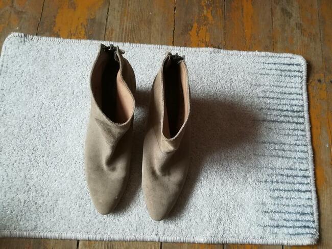 Botki damskie brązowe 39