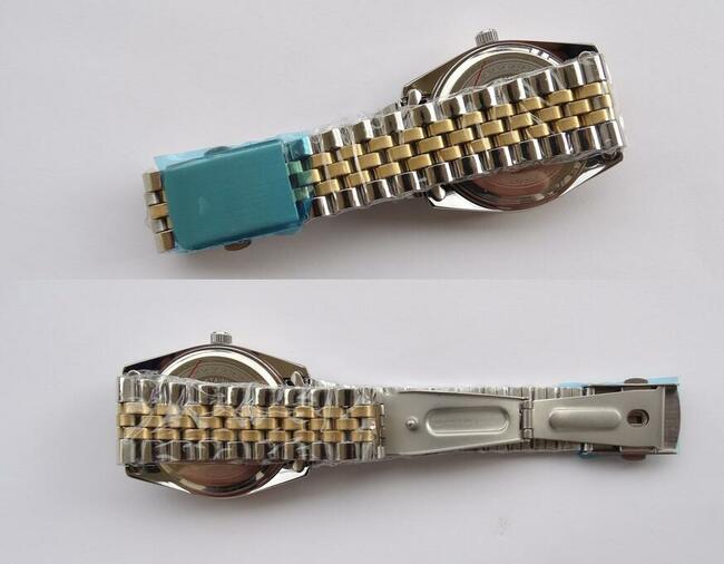 Zegarek damski srebrno złoty męski z bransoletą