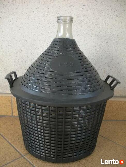 Balon do wina 34L w koszyczku, gąsior, wino, baniak,