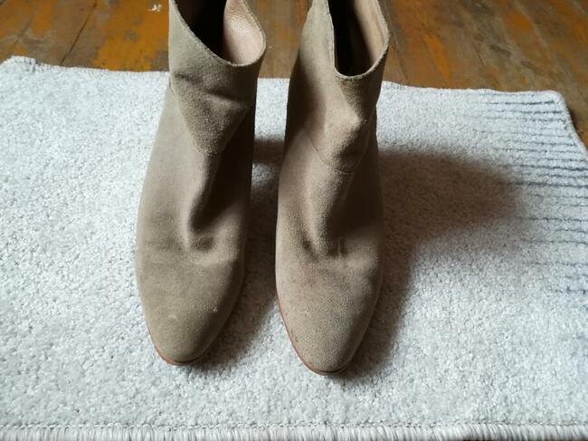 Botki damskie brązowe 39