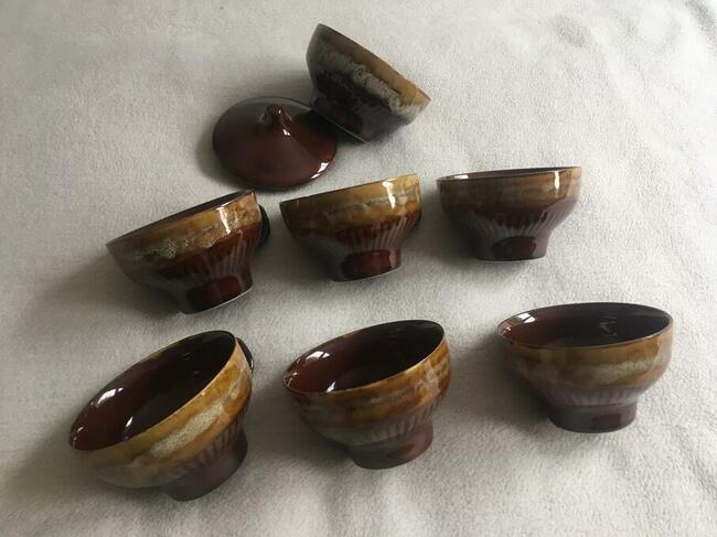 PRL Mirostowice Kasia Sadulski filiżanki cukiernica porcelit