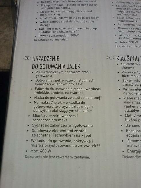Urządzenie do gotowania jajek Silver Crest, 50,00 zł.