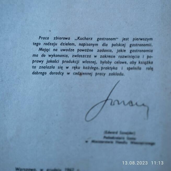 Kucharz gastronom - praca zbiorowa.1965 rok.II wydanie.