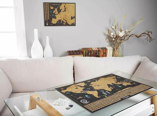 Zestaw mapa swiata + mapa europy do zdrapywania