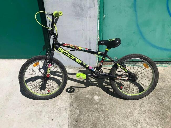 Rower BMX score czarno/zielony