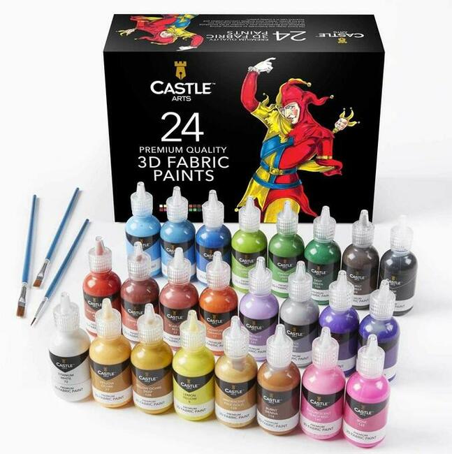 Castle Art Supplies Zestaw farb 3D 24 kolory 29ml