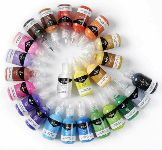 Castle Art Supplies Zestaw farb 3D 24 kolory 29ml