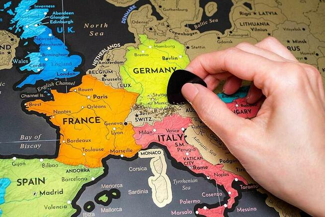 Zestaw mapa swiata + mapa europy do zdrapywania