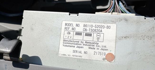 Wyświetlacz radia Toyota yaris