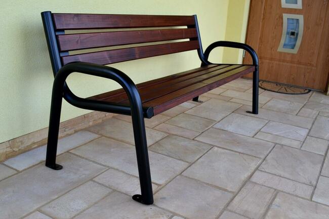 Ławka parkowa z oparciem miejska ogrodowa FADO W079 150cm