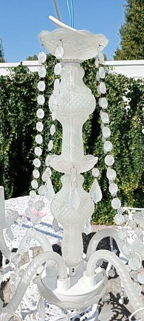 Żyrandol kryształowy biały