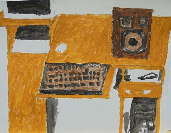 Doniczki, inne obrazy, akryl, Wojciech Stawiarski,