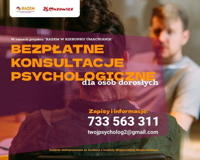 Konsultacje psychologiczne dla osób dorosłych