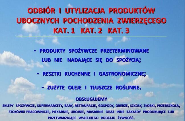 Odpady kuchenne, zużyte oleje jadalne - utylizacja