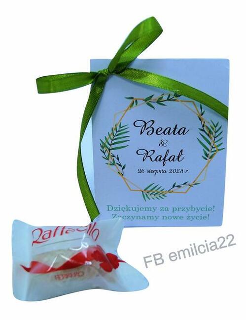 Raffaello - pudełeczko podziękowanie dla gości Ślub