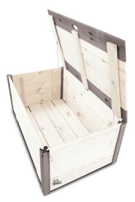 Skrzynia Kufer Pojemnik Drewniany Na Kółkach 95x54x39