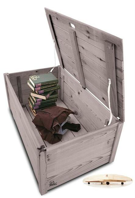 Skrzynia Drewniana Stolik Regał z kółkami Kufer Zamykany