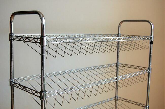 Duża szafka na buty, metalowy regał, lata 90, loft, vintage