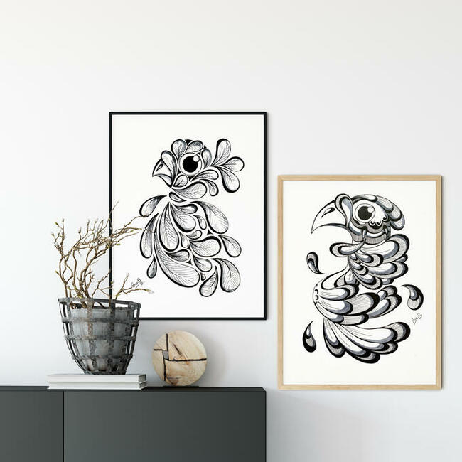 Seria grafik - ptaki