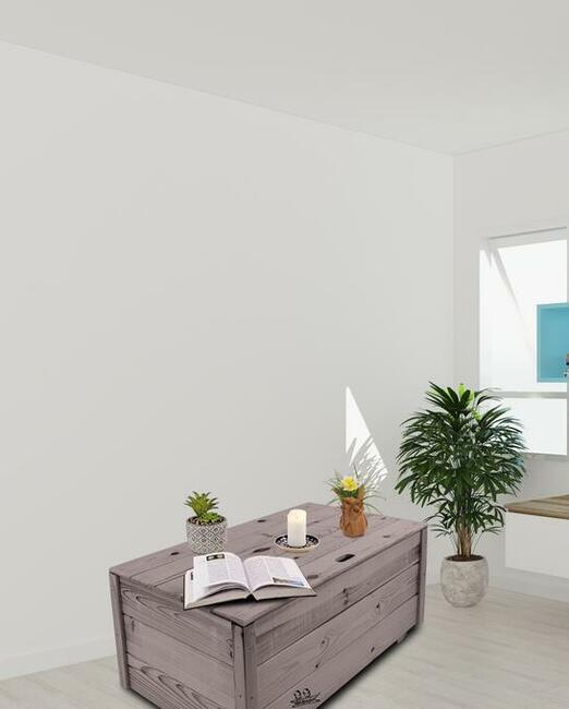 Skrzynia Drewniana Stolik Regał z kółkami Kufer Zamykany