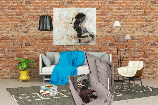 Skrzynia Drewniana Stolik Regał z kółkami Kufer Zamykany