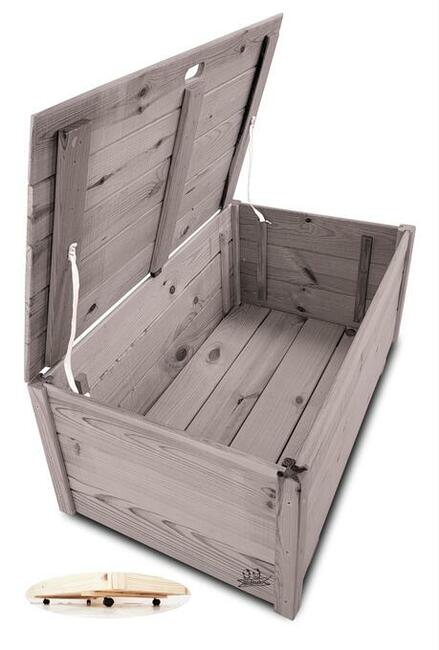 Skrzynia Drewniana Stolik Regał z kółkami Kufer Zamykany