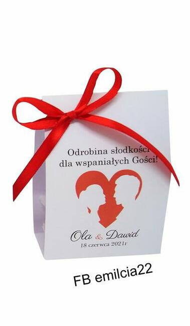 Raffaello - pudełeczko podziękowanie dla gości Ślub